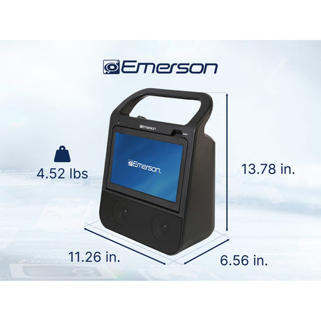 Emerson Combo 10-In. Portable TV and Bluetooth In/Out DVD/CD/USB/FM Radio Boom Box System, HDMI Input, Mic Input, and Remote, EDL-3000