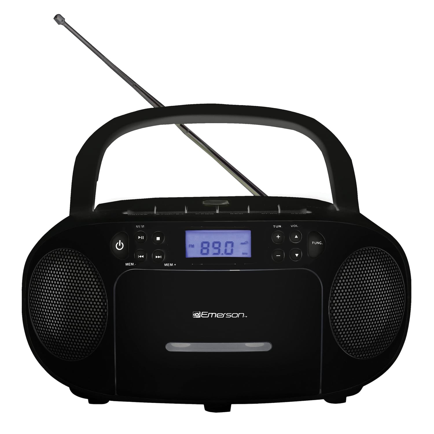 Emerson CD/Cassette/Radio Boom Box, EPB-3003, Black
