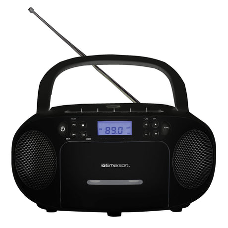 Emerson CD/Cassette/Radio Boom Box, EPB-3003, Black