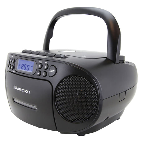 Emerson CD/Cassette/Radio Boom Box, EPB-3003, Black