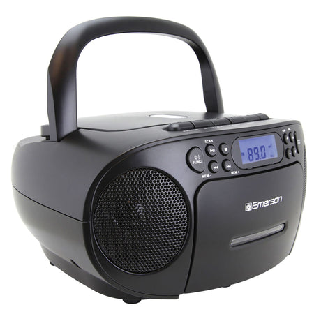 Emerson CD/Cassette/Radio Boom Box, EPB-3003, Black