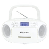 Emerson CD/Cassette/Radio Boom Box, EPB-3003, White