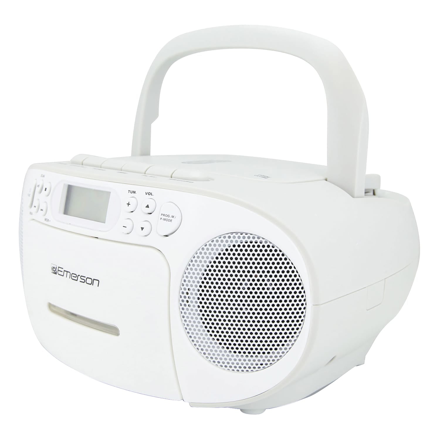 Emerson CD/Cassette/Radio Boom Box, EPB-3003, White