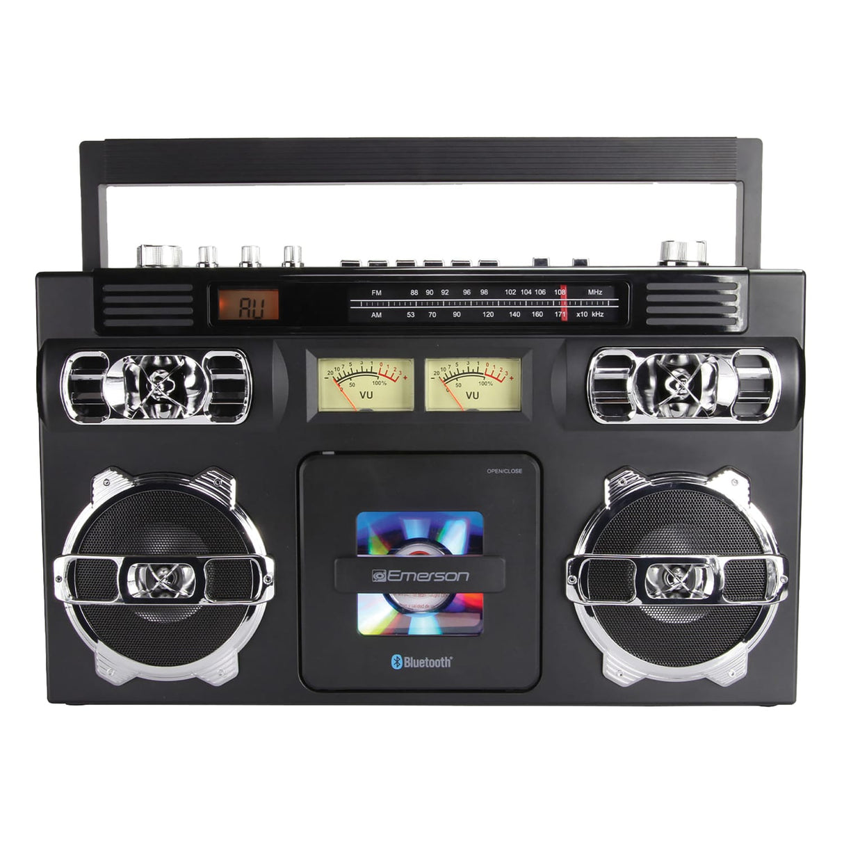 Emerson Bluetooth CD/Radio Retro Boom Box, Black, EPB-3004