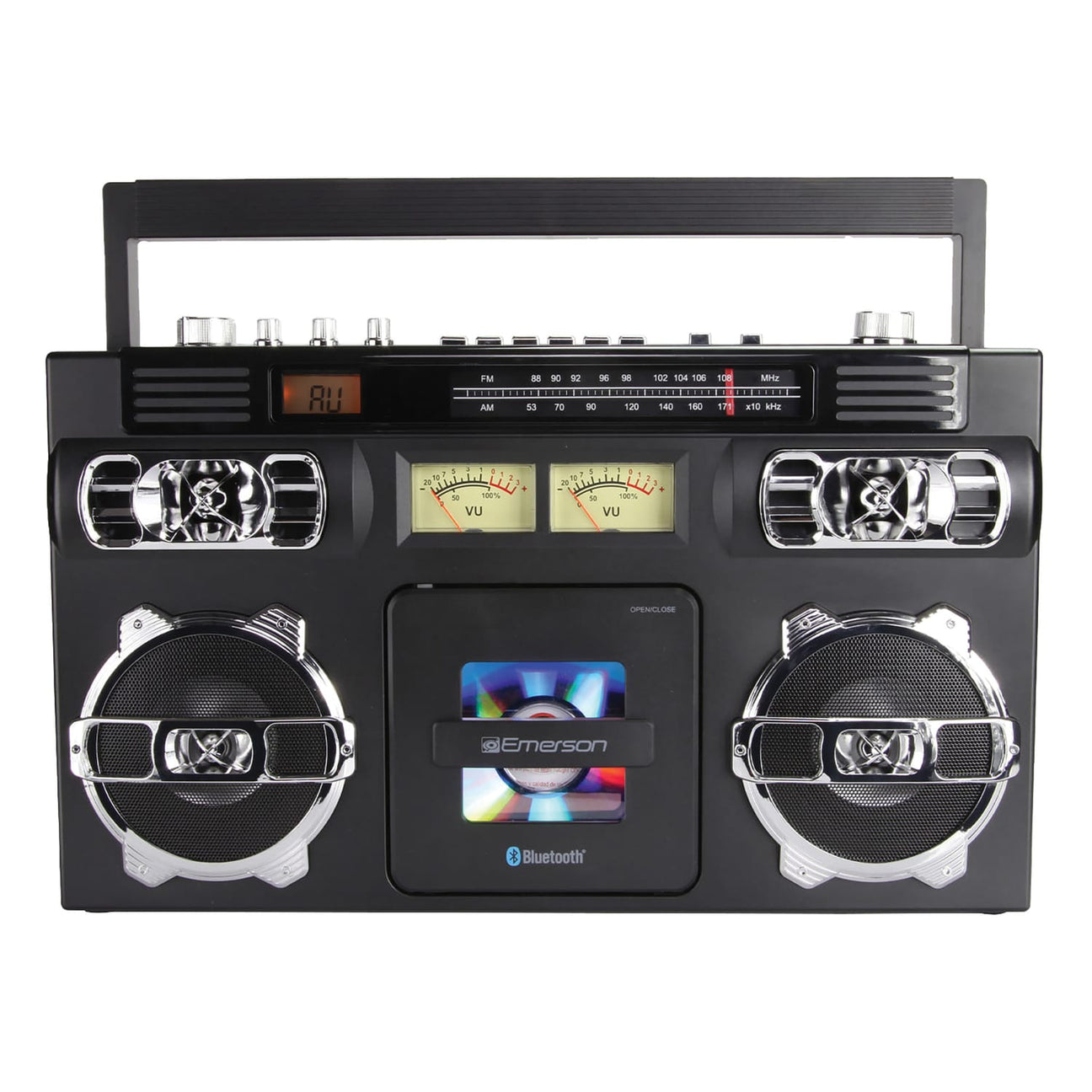 Emerson Bluetooth CD/Radio Retro Boom Box, Black, EPB-3004
