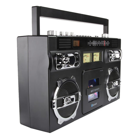 Emerson Bluetooth CD/Radio Retro Boom Box, Black, EPB-3004