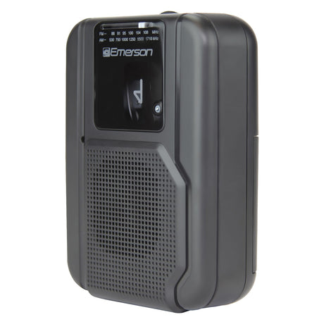 Emerson Portable Cassette Player with AM/FM Radio, Earbuds, and Bluetooth Out, Gray, EPC-1001