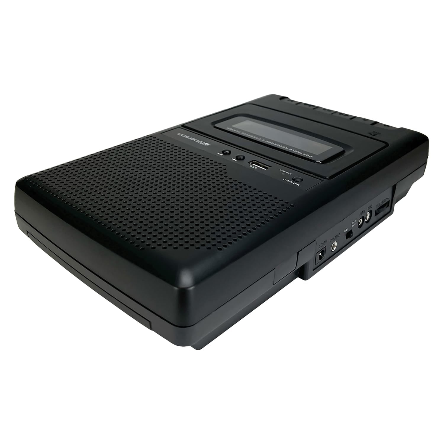 Emerson Portable Cassette Player and Recorder, Black, EPC-3000