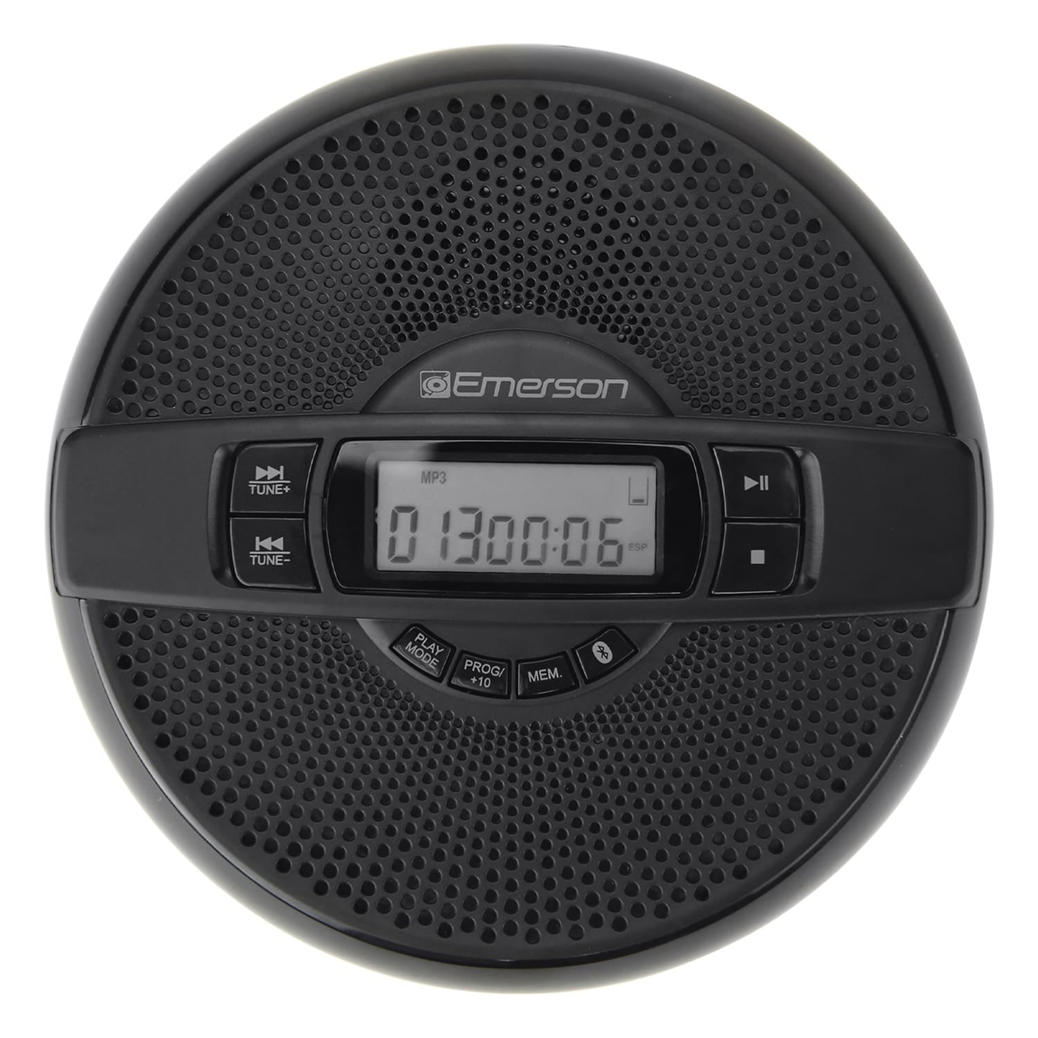 Emerson Portable CD Player with Speaker, FM Radio, Earbuds, and Bluetooth Out, Black, EPCD-2000