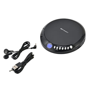 Emerson Portable CD Player with FM Radio, Earbuds, and AudioStream/Bluetooth Out, EPCD-2003