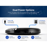 Emerson Portable CD Player with FM Radio, Earbuds, and AudioStream/Bluetooth Out, EPCD-2003