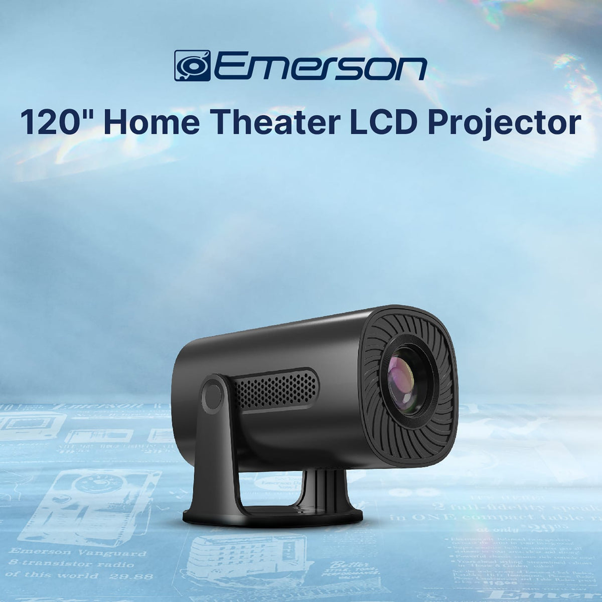 Emerson 120-In. 720p 110 ANSI-Lumen Home Theater LCD Projector