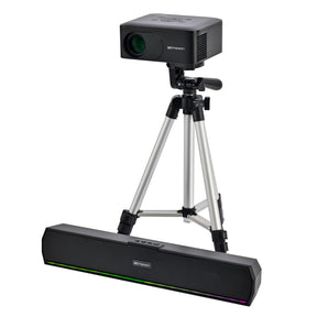 Emerson Portable 120-In. 720p Home Theater LCD Projector Combo Includes Screen, Tripod, Sound Bar, and Remote