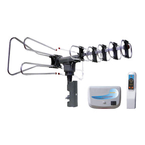Naxa Outdoor High-Powered Amplified Motorized TV Antenna for HDTV and ATSC Digital Television with 40- to 50-Mile Range