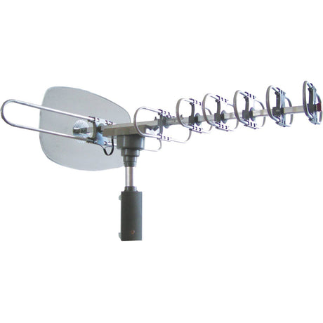 Naxa High-Powered Amplified Motorized Outdoor ATSC Digital TV Antenna with Remote
