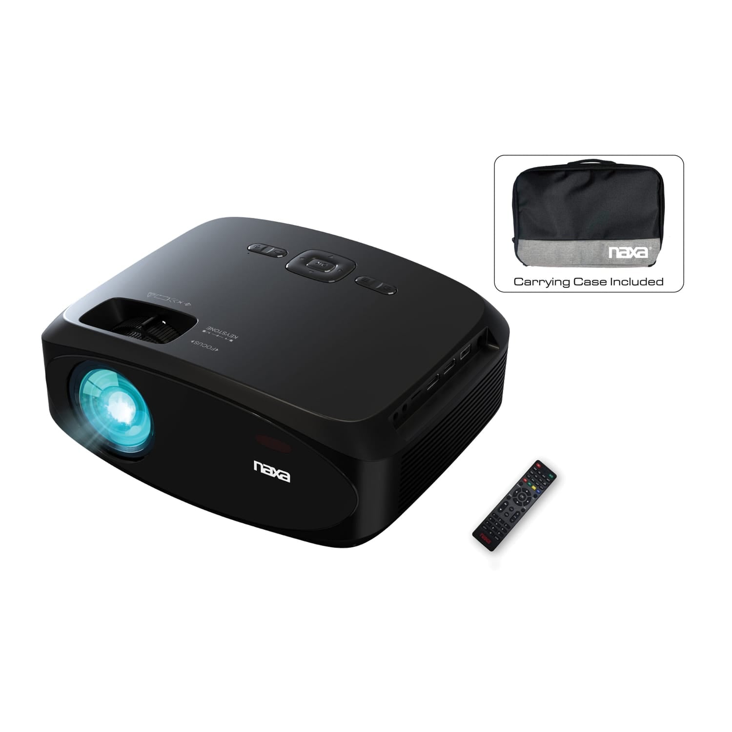 Naxa 210-In. Portable 1080p Home Theater LCD Projector with Carrying Case