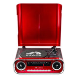 RCA Victor 3-Watt Woodward 3-Speed Belt-Drive Manual 7-in-1 Turntable Music Center with Bluetooth, USB Encode/Playback, FM Radio, Aux, AudioStream