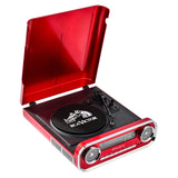 RCA Victor 3-Watt Woodward 3-Speed Belt-Drive Manual 7-in-1 Turntable Music Center with Bluetooth, USB Encode/Playback, FM Radio, Aux, AudioStream