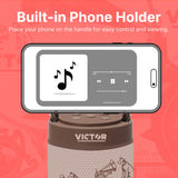 Victor Portable Bluetooth Speaker with Bonus Pack of Exclusive Metal Retro Lunch Box, TWS, microSD Card Input, FM Radio, up to 3 Hours Play time