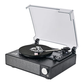 Victor 6-Watt Amherst 3-Speed Belt-Drive Manual All-in-One Turntable with Built-in Speakers, Bluetooth, AudioStream, USB, 45 RPM Adapter