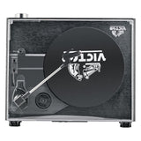 Victor 6-Watt Amherst 3-Speed Belt-Drive Manual All-in-One Turntable with Built-in Speakers, Bluetooth, AudioStream, USB, 45 RPM Adapter