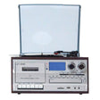 Victor 10-Watt Cosmopolitan 3-Speed Belt-Drive Manual Turntable with Built-in Speakers, Bluetooth In/Out, CD/Cassette Players, AM/FM, and 45 Adapter