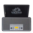 Victor 4-Watt Monument 3-Speed Belt-Drive Manual Turntable with Built-in Speakers, Bluetooth In/Out, CD/Cassette Players, AM/FM, and 45 Adapter