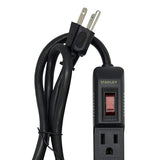 Stanley PowerMAX 6 6-Outlet Power Strip, 3-Ft. Cord, Black, 30007