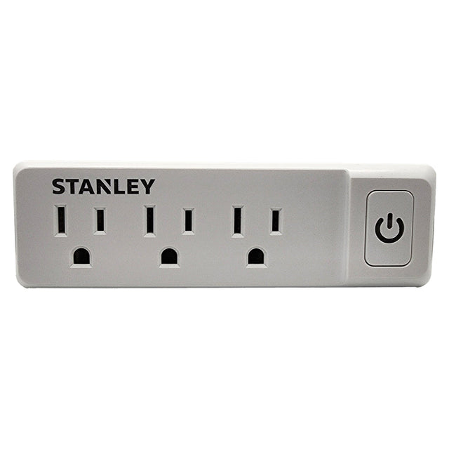 Stanley 3-AC Outlet PlugMax ECO Grounded Wall Tap with On/Off Switch, 30316
