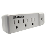 Stanley 3-AC Outlet PlugMax ECO Grounded Wall Tap with On/Off Switch, 30316