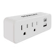 Stanley 2-AC Outlet 2-USB Port PlugMax Wall Tap Adapter and USB Charger, 30422
