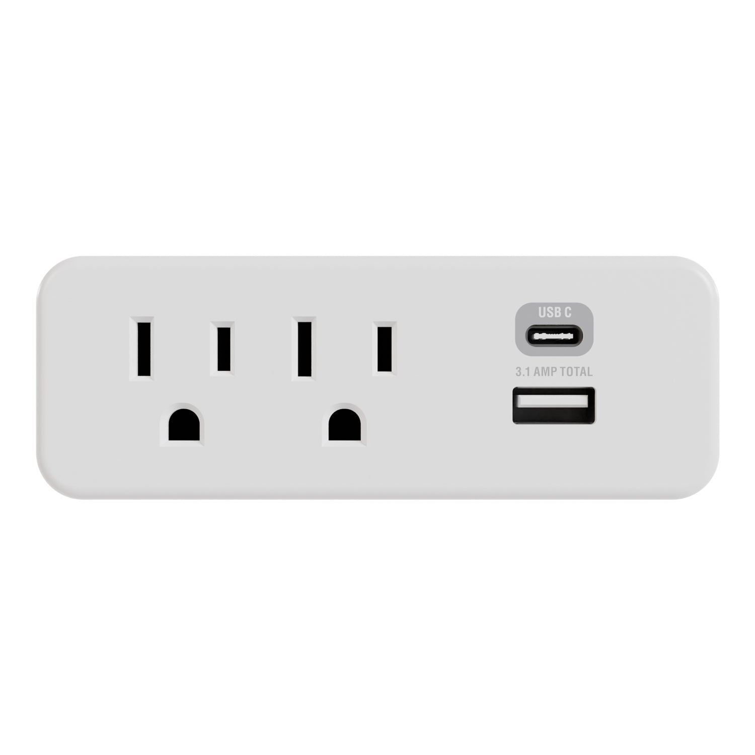 Stanley 2-AC Outlet 2-USB Port PlugMax Wall Tap Adapter and USB Charger, 30422