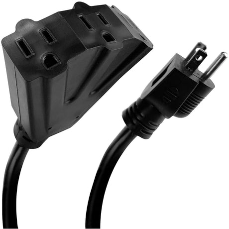 Stanley Power Block 2 Extension Cord, 2 Ft., Black, 30669