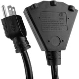 Stanley Power Block 2 Extension Cord, 2 Ft., Black, 30669