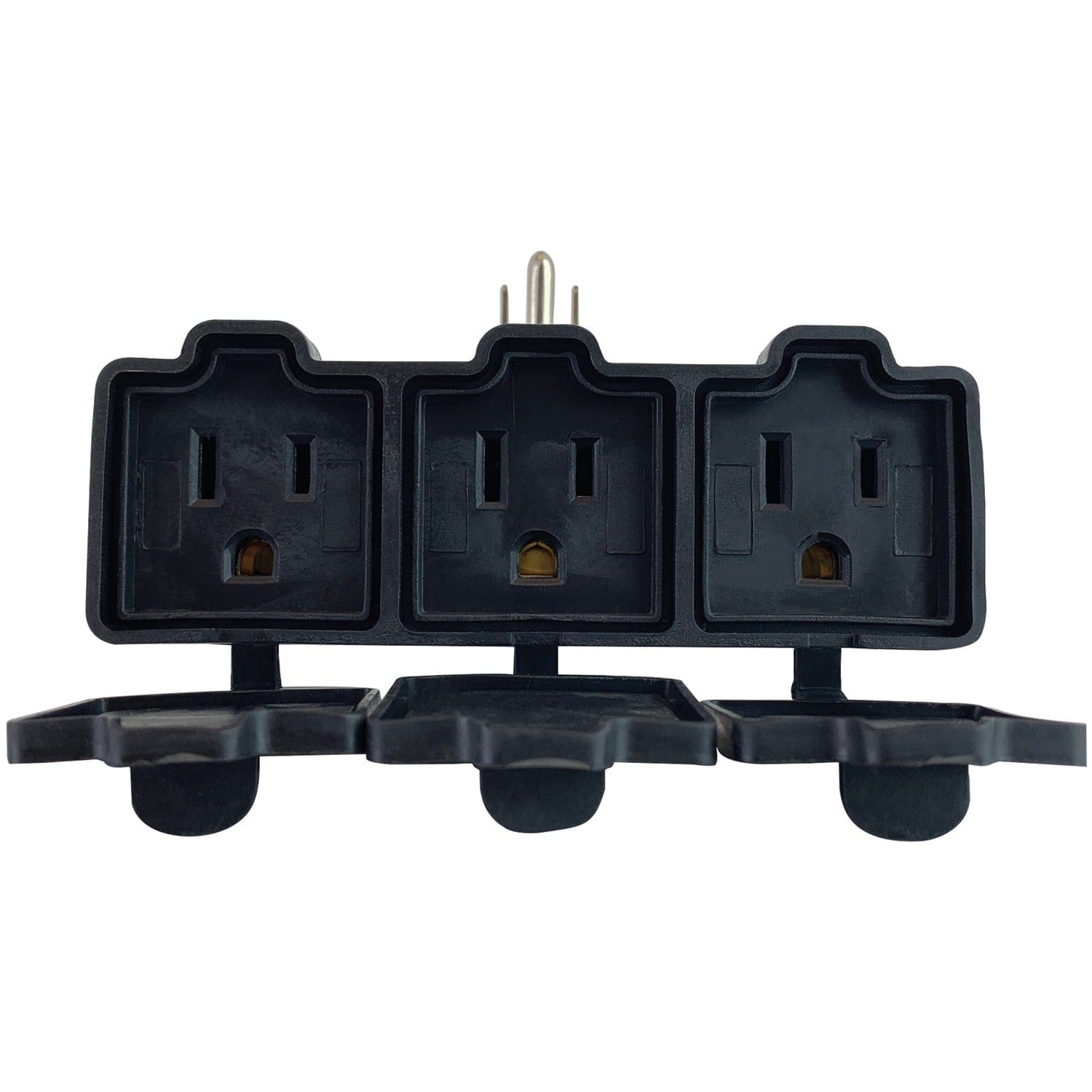 Stanley 3-AC Outlet PlugMax Outdoor Grounded Wall Tap with Rubberized Protective Covers, 31110