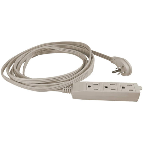 Stanley CordMax Home and Office 3-Outlet Grounded Indoor Extension Cord with Low-Profile Plug, 9 Ft., Beige
