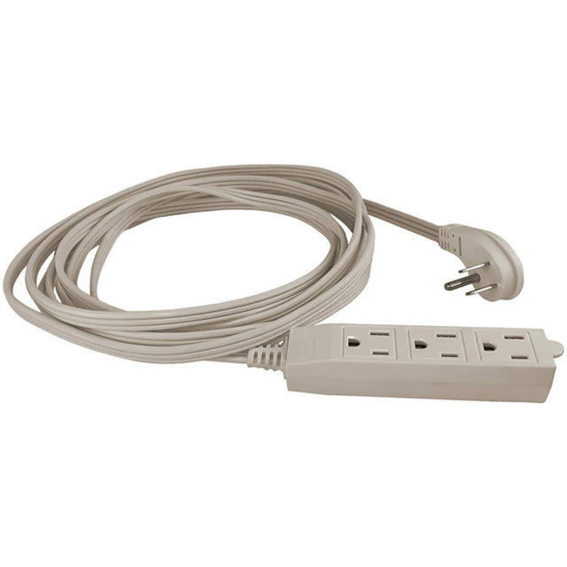 Stanley CordMax Home and Office 3-Outlet Grounded Indoor Extension Cord with Low-Profile Plug, 9 Ft., Beige