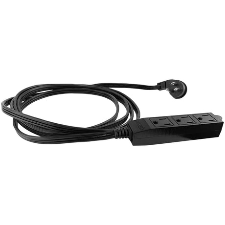 Stanley CordMax Home and Office 3-Outlet Grounded Indoor Extension Cord with Low-Profile Plug, 9 Ft., Black