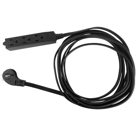 Stanley CordMax Home and Office 3-Outlet Grounded Indoor Extension Cord with Low-Profile Plug, 9 Ft., Black