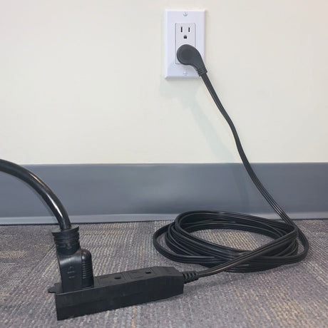 Stanley CordMax Home and Office 3-Outlet Grounded Indoor Extension Cord with Low-Profile Plug, 9 Ft., Black