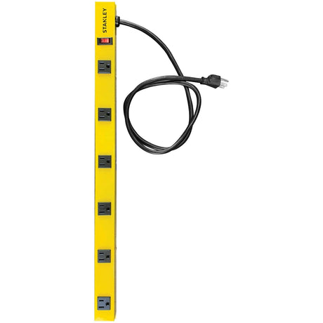 Stanley 6-AC Outlet 600-Joules ShopMAX Pro Surge Protector Power Bar, 4-Ft. Cord with Straight Plug, 31613