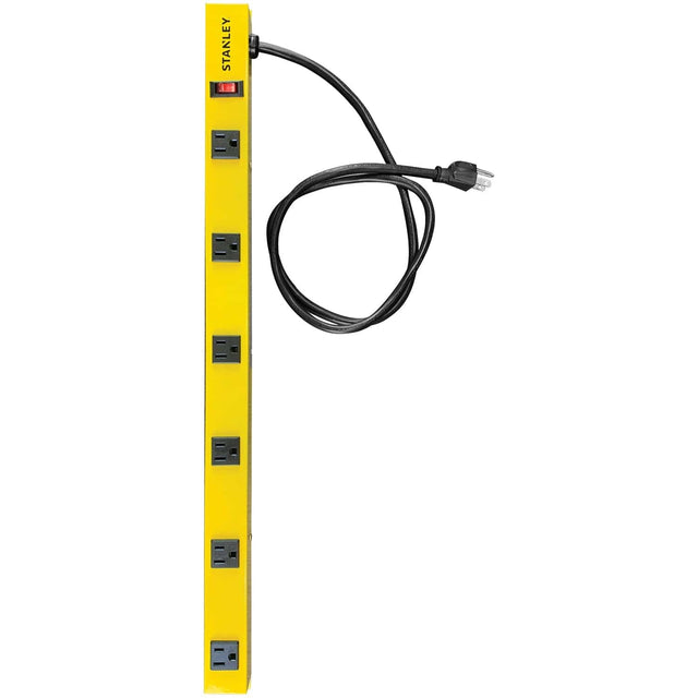 Stanley 6-AC Outlet 600-Joules ShopMAX Pro Surge Protector Power Bar, 4-Ft. Cord with Straight Plug, 31613