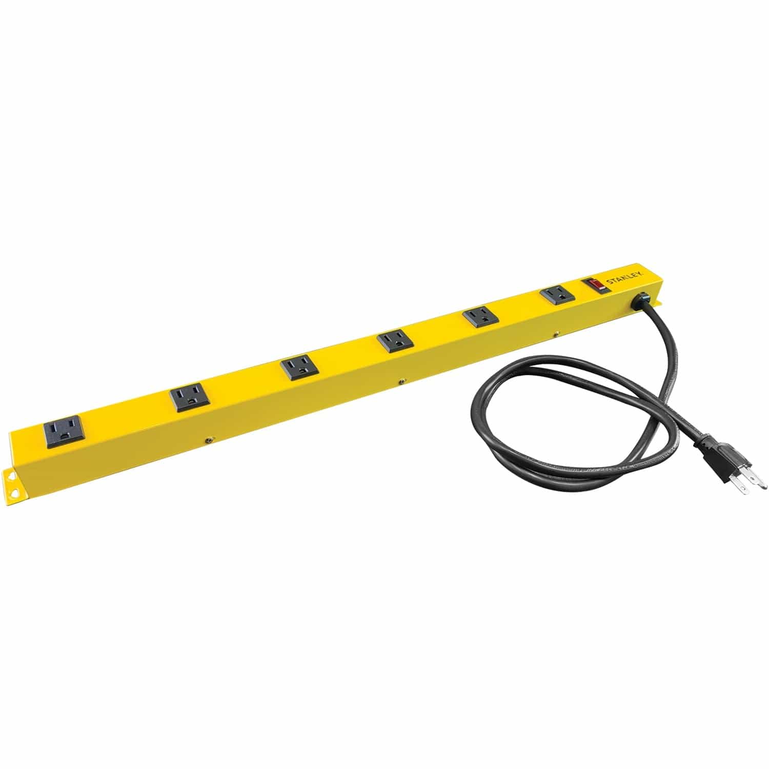 Stanley 6-AC Outlet 600-Joules ShopMAX Pro Surge Protector Power Bar, 4-Ft. Cord with Straight Plug, 31613