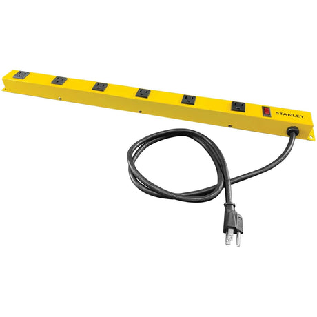 Stanley 6-AC Outlet 600-Joules ShopMAX Pro Surge Protector Power Bar, 4-Ft. Cord with Straight Plug, 31613