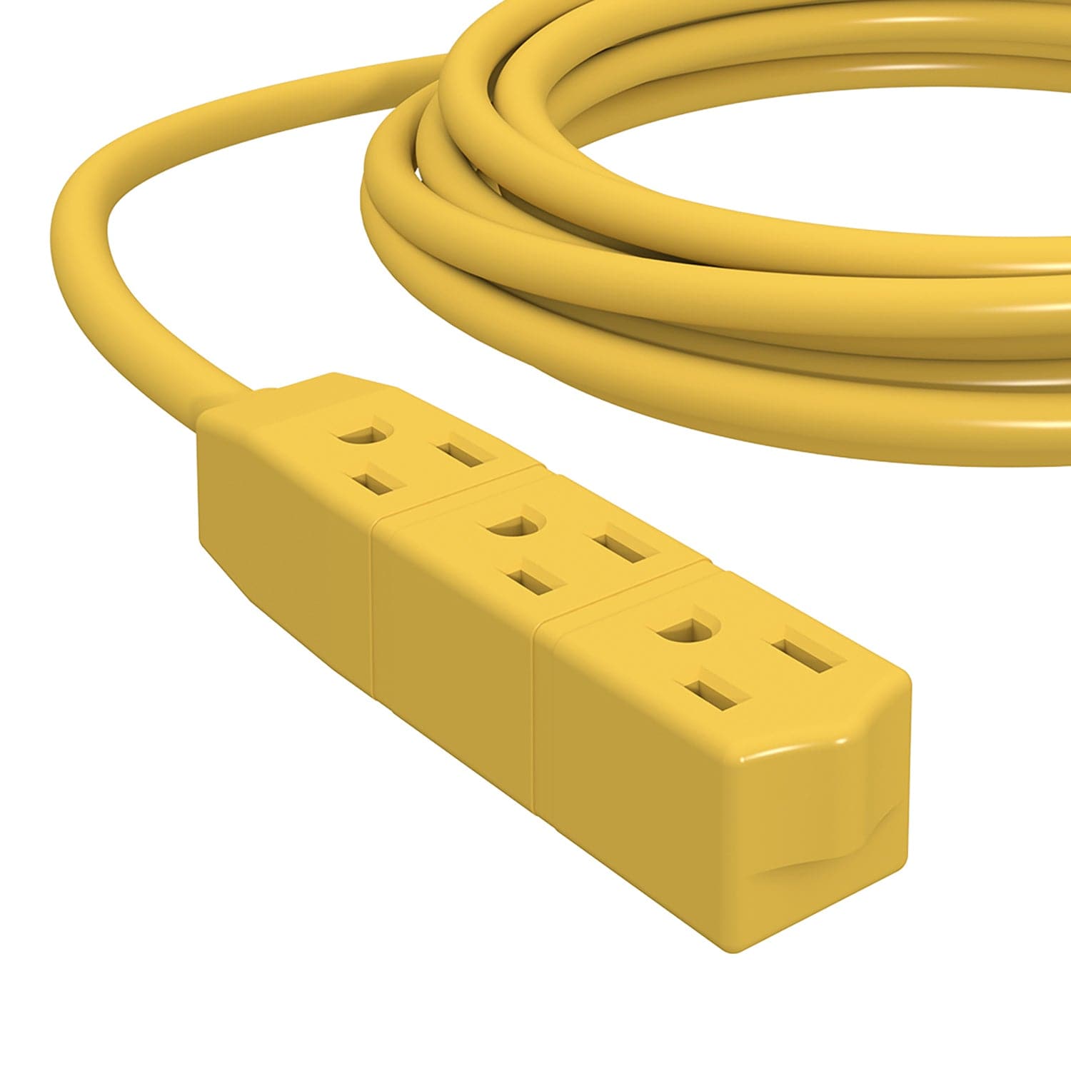Stanley CordMax Shop 3-Outlet Heavy-Duty Grounded Indoor Extension Cord, 12-Ft., Yellow, 319121
