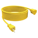 Stanley Outdoor Grounded Power Extension Cord, Yellow, 15 Ft.
