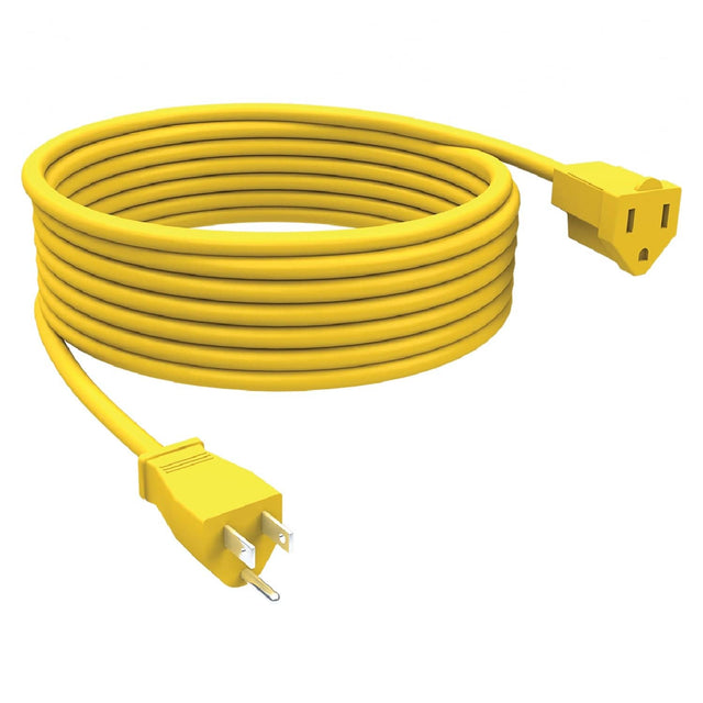 Stanley Outdoor Grounded Power Extension Cord, Yellow, 15 Ft.