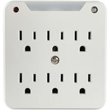 Stanley 6-AC Outlet 750-Joules SurgePro Surge-Suppression Night-Light Wall Tap, 33208