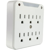 Stanley 6-AC Outlet 750-Joules SurgePro Surge-Suppression Night-Light Wall Tap, 33208