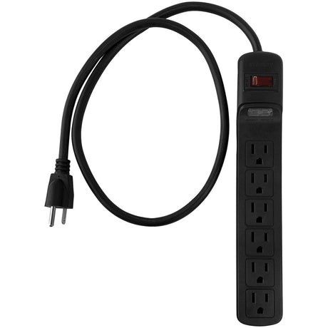 Stanley 6-AC Outlet 1080-Joules SurgeMax 1080 Surge Protector Power Strip, 3-Ft. Cord with Straight Plug, 33220